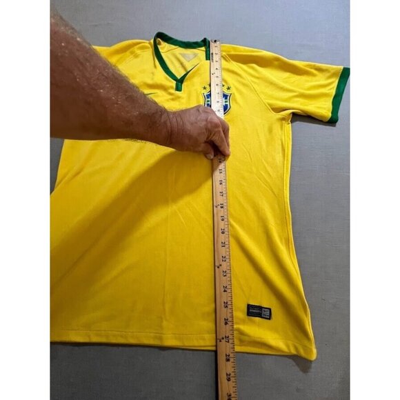 CBF Brazil Home Nike DRI-FIT Jersey Mens Large Yellow Short Sleeve. - Picture 14 of 15